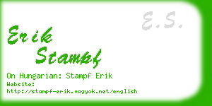 erik stampf business card